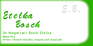 etelka bosch business card